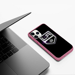 Чехол iPhone 11 Pro матовый Los Angeles Kings, цвет: 3D-малиновый — фото 2