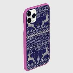 Чехол iPhone 11 Pro матовый Олени, цвет: 3D-фиолетовый — фото 2