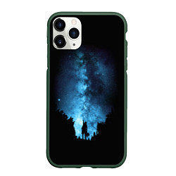Чехол iPhone 11 Pro матовый Млечный путь, цвет: 3D-темно-зеленый