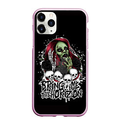 Чехол iPhone 11 Pro матовый Bring Me The Horizon, цвет: 3D-розовый