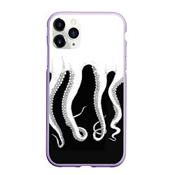 Чехол iPhone 11 Pro матовый Octopus, цвет: 3D-светло-сиреневый
