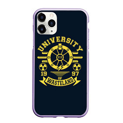 Чехол iPhone 11 Pro матовый University of Wasteland, цвет: 3D-светло-сиреневый