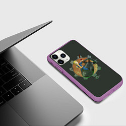 Чехол iPhone 11 Pro матовый Flying Vault Boy, цвет: 3D-фиолетовый — фото 2