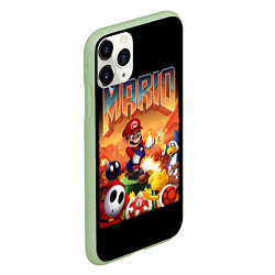 Чехол iPhone 11 Pro матовый Mario Doom, цвет: 3D-салатовый — фото 2