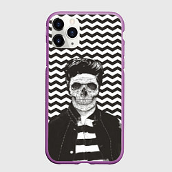 Чехол iPhone 11 Pro матовый Мертвый модник, цвет: 3D-фиолетовый