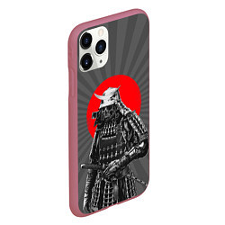 Чехол iPhone 11 Pro матовый Мертвый самурай, цвет: 3D-малиновый — фото 2