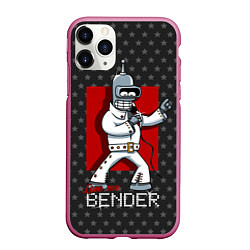 Чехол iPhone 11 Pro матовый Bender Presley, цвет: 3D-малиновый