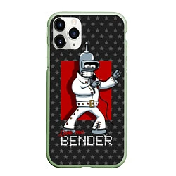 Чехол iPhone 11 Pro матовый Bender Presley, цвет: 3D-салатовый