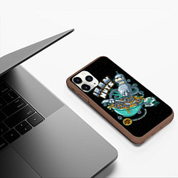 Чехол iPhone 11 Pro матовый Iron Nuts, цвет: 3D-коричневый — фото 2