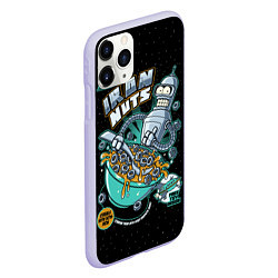 Чехол iPhone 11 Pro матовый Iron Nuts, цвет: 3D-светло-сиреневый — фото 2