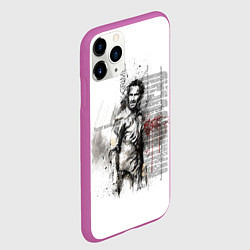 Чехол iPhone 11 Pro матовый Rick Grimes, цвет: 3D-фиолетовый — фото 2