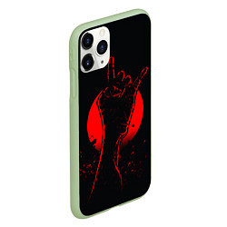 Чехол iPhone 11 Pro матовый Zombie Rock, цвет: 3D-салатовый — фото 2