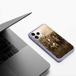 Чехол iPhone 11 Pro матовый Slipknot Sepia, цвет: 3D-светло-сиреневый — фото 2