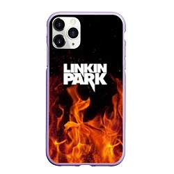 Чехол iPhone 11 Pro матовый Linkin Park: Hell Flame, цвет: 3D-светло-сиреневый