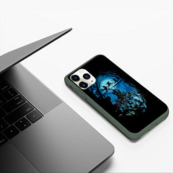 Чехол iPhone 11 Pro матовый Zombie Island, цвет: 3D-темно-зеленый — фото 2