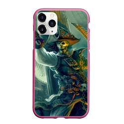 Чехол iPhone 11 Pro матовый Пират, цвет: 3D-малиновый