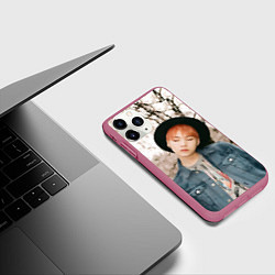 Чехол iPhone 11 Pro матовый Min Yoon Gi, цвет: 3D-малиновый — фото 2