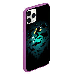 Чехол iPhone 11 Pro матовый Подводный мир, цвет: 3D-фиолетовый — фото 2