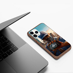 Чехол iPhone 11 Pro матовый Watch Dogs 2, цвет: 3D-коричневый — фото 2