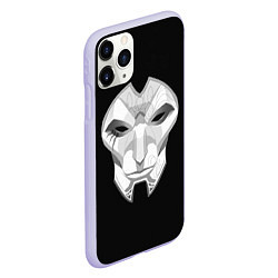 Чехол iPhone 11 Pro матовый Black, цвет: 3D-светло-сиреневый — фото 2
