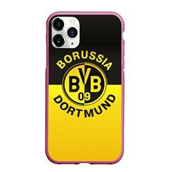 Чехол iPhone 11 Pro матовый Borussia Dortmund FC, цвет: 3D-малиновый
