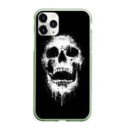Чехол iPhone 11 Pro матовый Evil Skull, цвет: 3D-салатовый