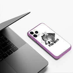 Чехол iPhone 11 Pro матовый Stay Wild, цвет: 3D-фиолетовый — фото 2
