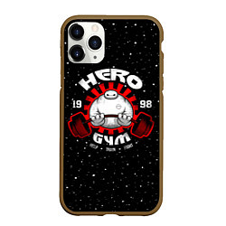 Чехол iPhone 11 Pro матовый Hero Gym, цвет: 3D-коричневый