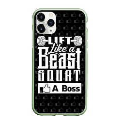 Чехол iPhone 11 Pro матовый Lift Like A Beast Squat