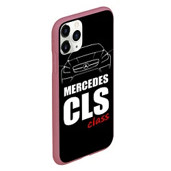 Чехол iPhone 11 Pro матовый Mercedes CLS Class, цвет: 3D-малиновый — фото 2