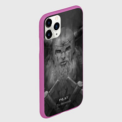 Чехол iPhone 11 Pro матовый Олаф, цвет: 3D-фиолетовый — фото 2