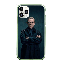 Чехол iPhone 11 Pro матовый Ватсон, цвет: 3D-салатовый