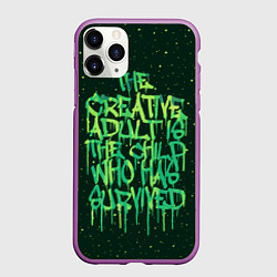 Чехол iPhone 11 Pro матовый The Creative, цвет: 3D-фиолетовый