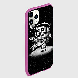 Чехол iPhone 11 Pro матовый Панда лунатик, цвет: 3D-фиолетовый — фото 2
