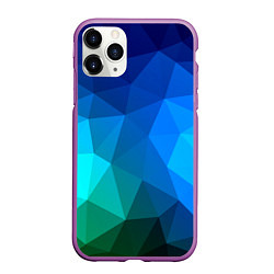 Чехол iPhone 11 Pro матовый Fight Polygon, цвет: 3D-фиолетовый