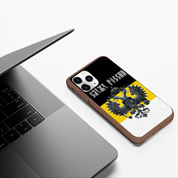 Чехол iPhone 11 Pro матовый Служу империи, цвет: 3D-коричневый — фото 2