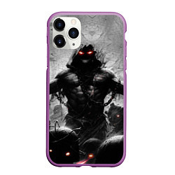 Чехол iPhone 11 Pro матовый Disturbed: Demon Rage, цвет: 3D-фиолетовый