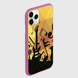 Чехол iPhone 11 Pro матовый Любовь к музыки, цвет: 3D-фиолетовый — фото 2
