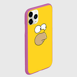 Чехол iPhone 11 Pro матовый Гомер стесняется, цвет: 3D-фиолетовый — фото 2