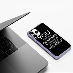 Чехол iPhone 11 Pro матовый Стены, цвет: 3D-светло-сиреневый — фото 2