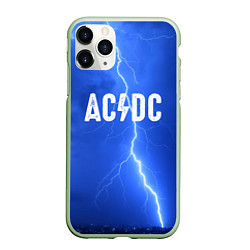 Чехол iPhone 11 Pro матовый AC/DC: Lightning, цвет: 3D-салатовый