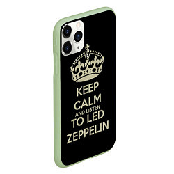 Чехол iPhone 11 Pro матовый Keep Calm & Led Zeppelin, цвет: 3D-салатовый — фото 2