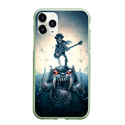 Чехол iPhone 11 Pro матовый Motorhead Guitarist, цвет: 3D-салатовый