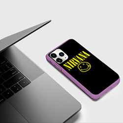 Чехол iPhone 11 Pro матовый Nirvana Rock, цвет: 3D-фиолетовый — фото 2