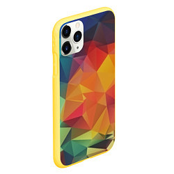 Чехол iPhone 11 Pro матовый Цветные полигоны, цвет: 3D-желтый — фото 2