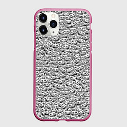 Чехол iPhone 11 Pro матовый Мегатролль, цвет: 3D-малиновый