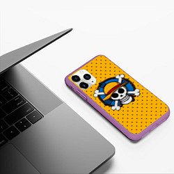 Чехол iPhone 11 Pro матовый One Pirate, цвет: 3D-фиолетовый — фото 2