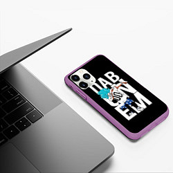 Чехол iPhone 11 Pro матовый Super God Dab, цвет: 3D-фиолетовый — фото 2