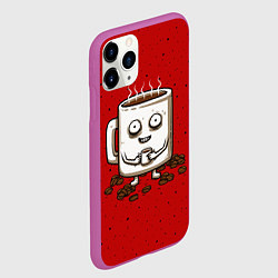 Чехол iPhone 11 Pro матовый Кофейный пьяница, цвет: 3D-фиолетовый — фото 2