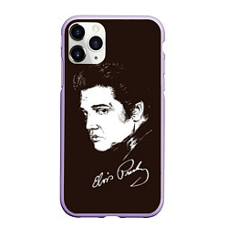 Чехол iPhone 11 Pro матовый Elvis Presley, цвет: 3D-светло-сиреневый